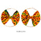 African Ankara Print Earrings-Orange