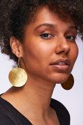 African Brass Metal Tribal Earrings