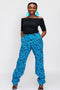 Blue African Print Trousers