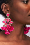 Elegant Pink Statement Earrings