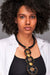 African Statement Round Shape Necklace - Black