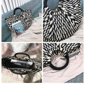 Stylish Half-Moon Rattan Handbag