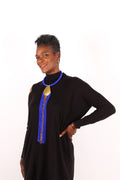 Royal Blue African Statement Necklace