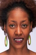Africa Boho Bead Earrings-Green