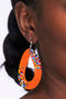 Africa Boho Bead Earrings-Orange