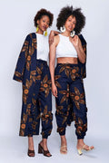  2pcs African Print Kimono Set is made from soft material floral print, plus size and very stylish. Shop at Nawaatu online shop.
