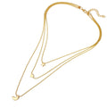 Women Layered Star Heart Moon Gold Necklace