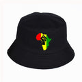 Unisex Cotton African Map Print Bucket Hat