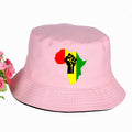 Unisex Cotton African Map Print Bucket Hat
