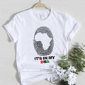 It's In My DNA Fingerprint Africa Map Graphic T-shirt